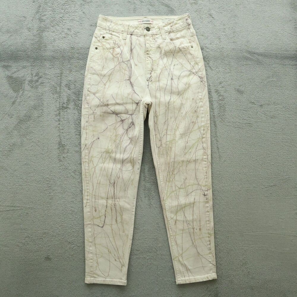 Guess Mom Jeans Women's Size 26 High-Rise Skinny Denim 27" Inseam Stretch